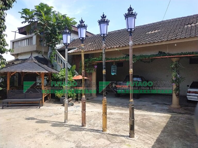 Tiang Lampu Taman Desain Unik Warna-Warni - Futago Karya