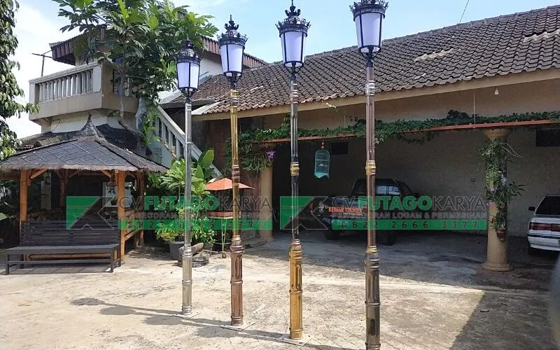 Tiang Lampu Jalan Taman Desain Unik menarik Warna Warni 800x500