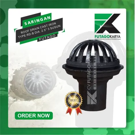 Roof drain diameter 2,5 inc 3 susun