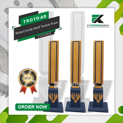 Bollard Kotak Motif Tanduk Rusa 1