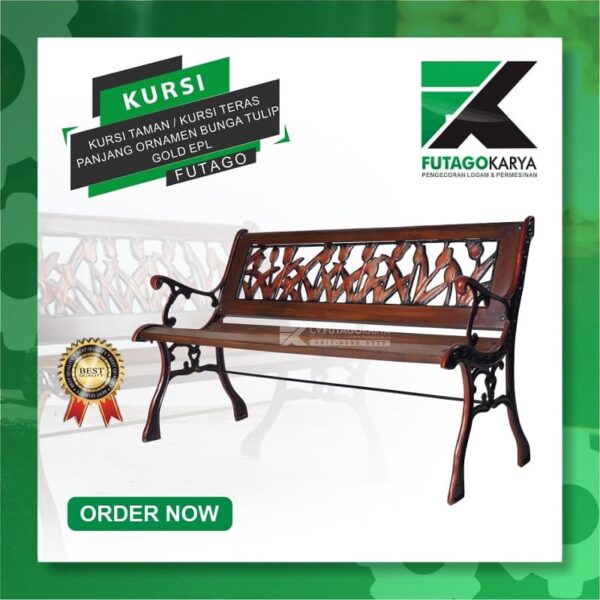 Kursi Taman Ornamen Bunga Tulip Gold EPL 1 600x600