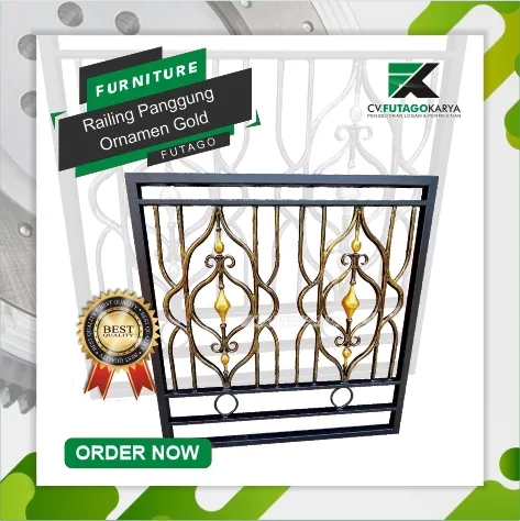 Railing Panggung Ornamen Gold 1