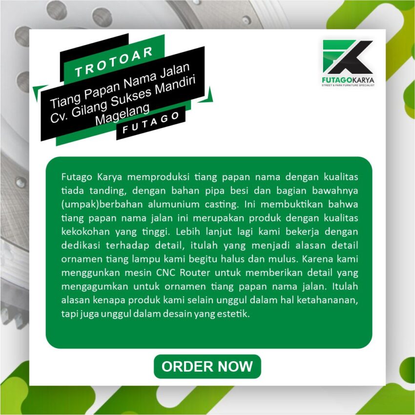 Tiang Papan Nama Jalan CV Gilang Sukses Mandiri Magelang 6
