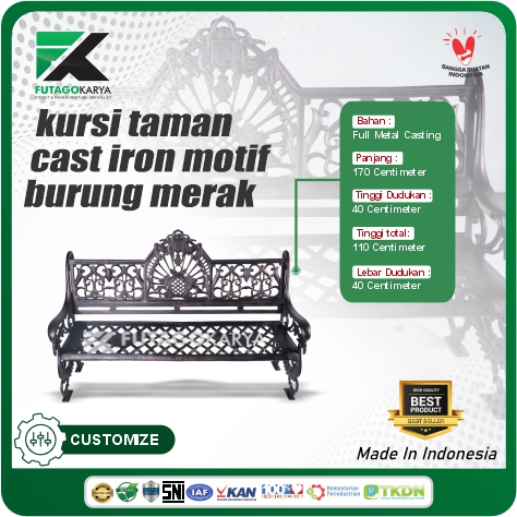 kursi taman cast iron