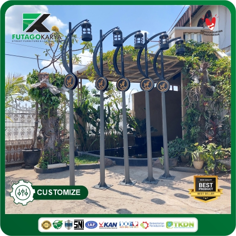 TIANG LAMPU ORNAMEN RUSA TATA RUANG TANAH LAUT 1