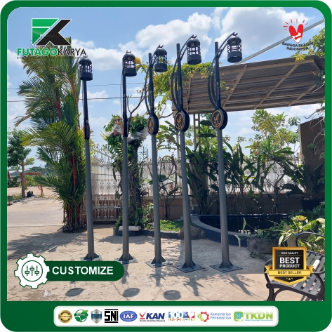 TIANG LAMPU ORNAMEN RUSA TATA RUANG TANAH LAUT 3