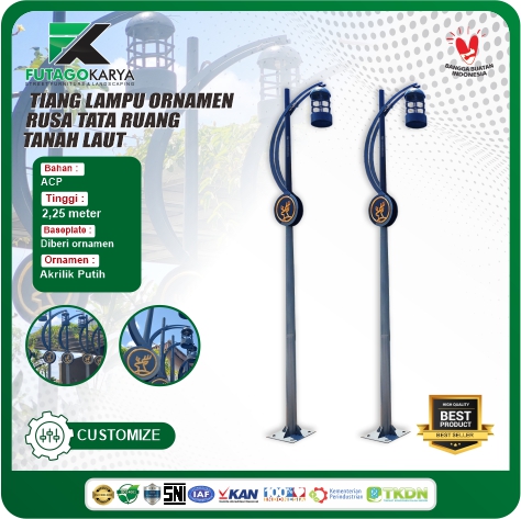 TIANG LAMPU ORNAMEN RUSA TATA RUANG TANAH LAUT