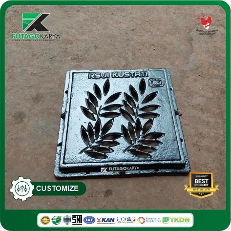 grill custom motif daun 30x30