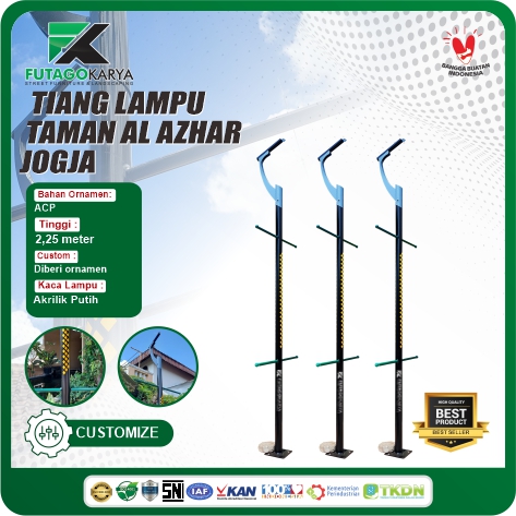 TIANG LAMPU TAMAN AL AZHAR JOGJA