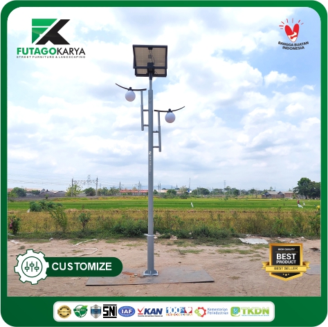 TIANG LAMPU TAMAN SOLAR PANEL KUTAI 1