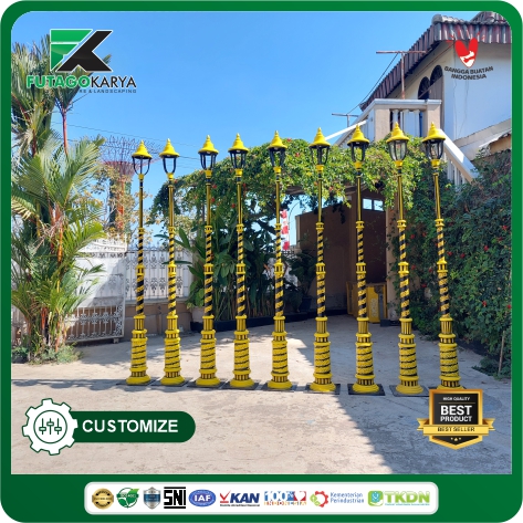 TIANG LAMPU CABANG TUNGGAL PROYEK BEDALI TELAGASARI BALIKPAPAN 1