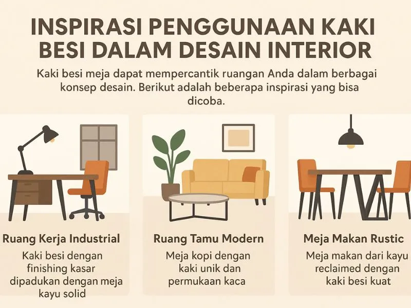 Inspirasi Penggunaan Kaki Besi dalam Desain Interior