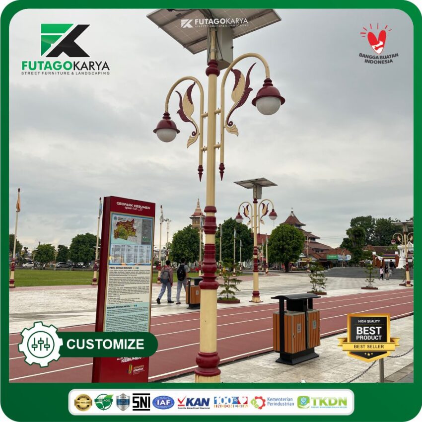 TIANG LAMPU PANEL SURYA KEBUMEN CABANG 2 3