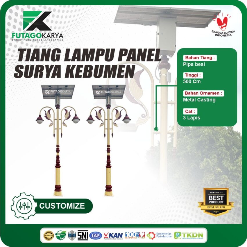 Tiang Lampu Panel Surya