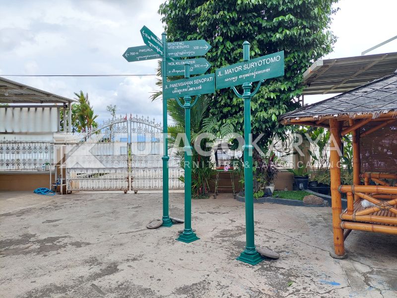Ukuran Tiang Papan Nama Jalan
