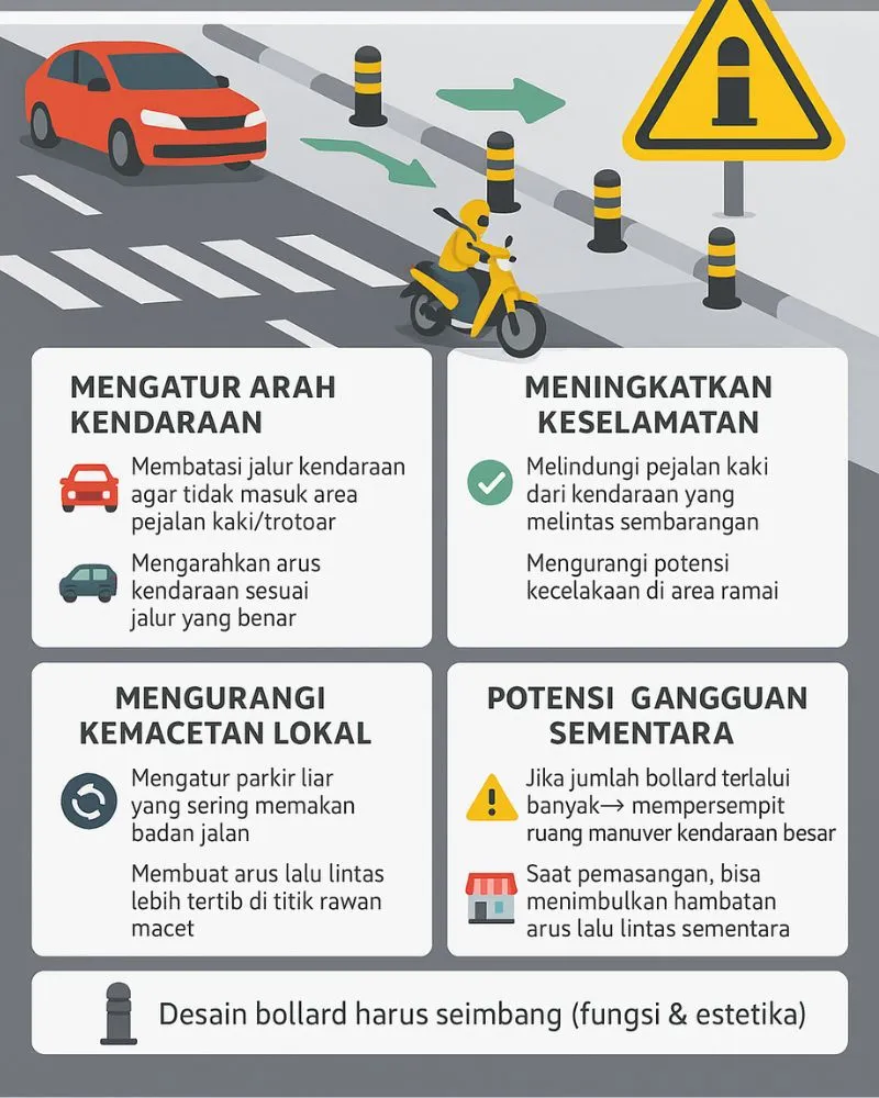 Dampak bollard terhadap lalu lintas