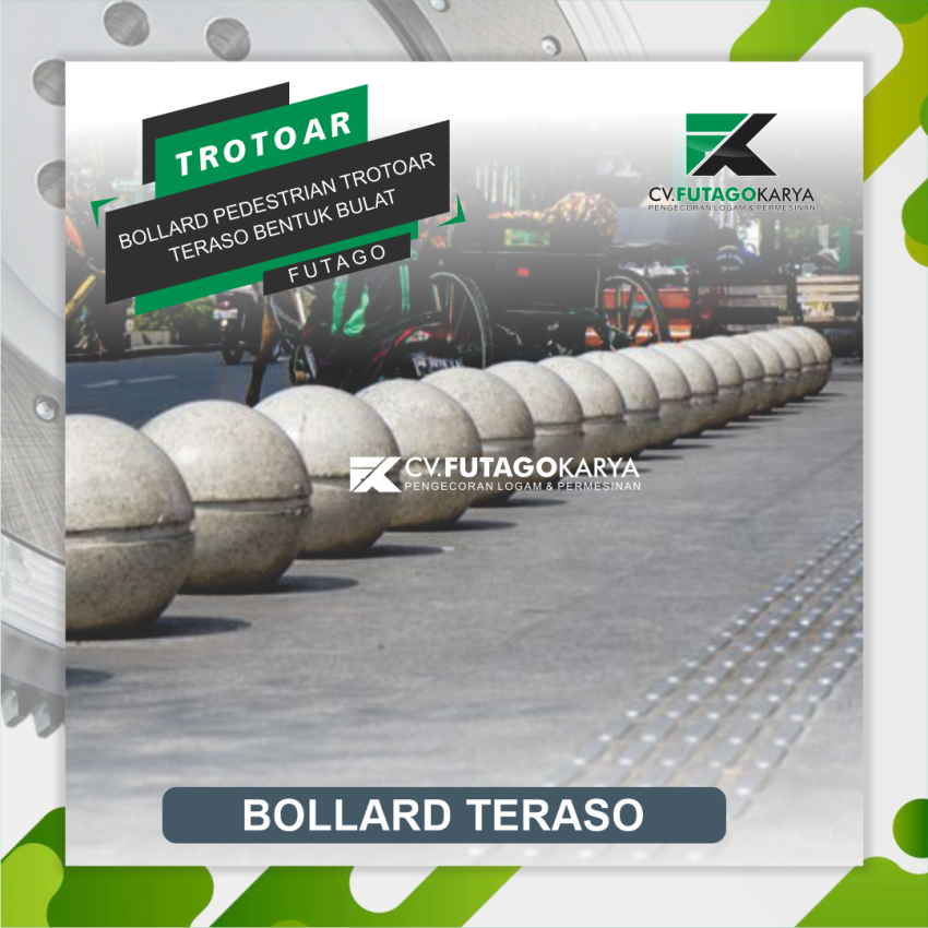 Bollard-Pedestrian-Trotoar-Bentuk-Bulat-Teraso-MP-WT-7