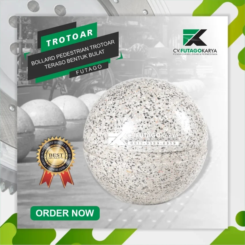 Bollard-Pedestrian-Trotoar-Bentuk-Bulat-Teraso-MP-WTB-1