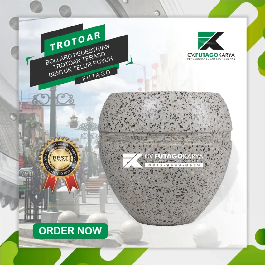 Bollard-Pedestrian-Trotoar-Teraso-Bentuk-Telur-Puyuh-MP-WTB-1-1