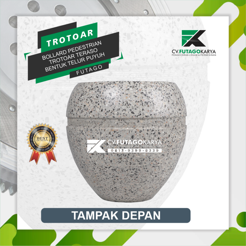 Bollard-Pedestrian-Trotoar-Teraso-Bentuk-Telur-Puyuh-MP-WTB-4