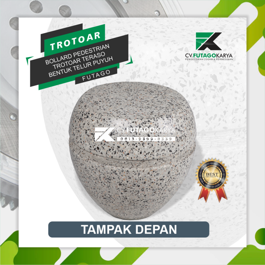 Bollard-Pedestrian-Trotoar-Teraso-Bentuk-Telur-Puyuh-MP-WTB-8
