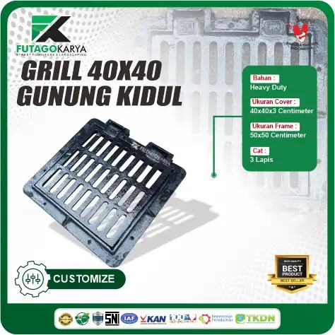 Grill Drainase 40x40 Gunung Kidul