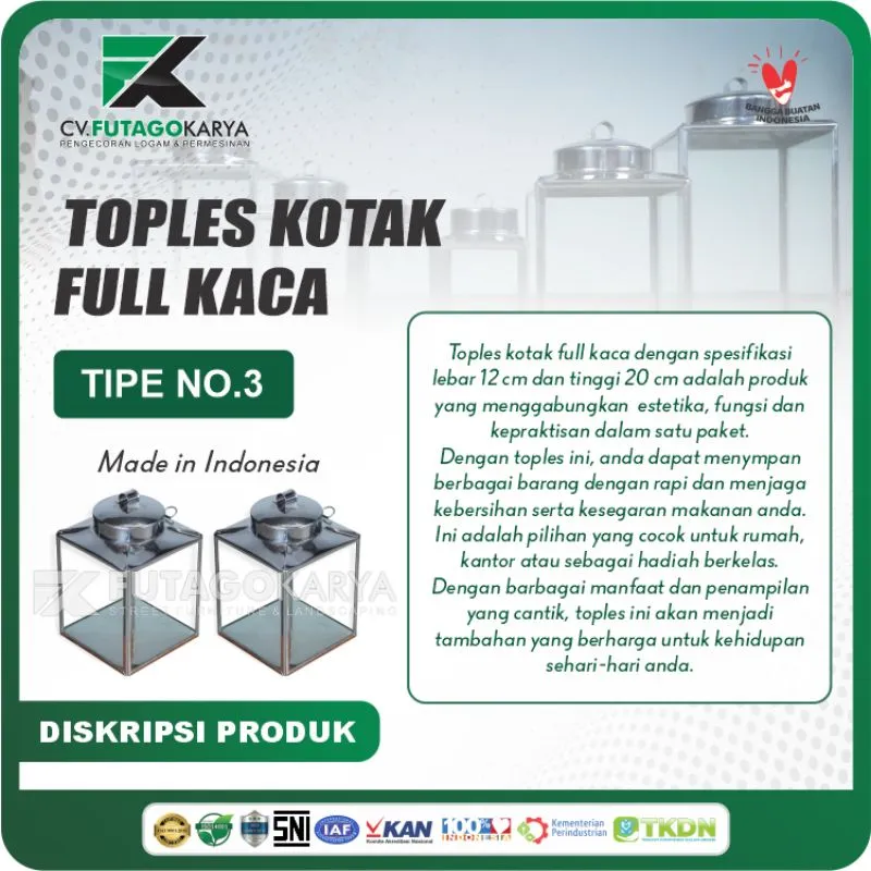 Toples Kerupuk Kaca