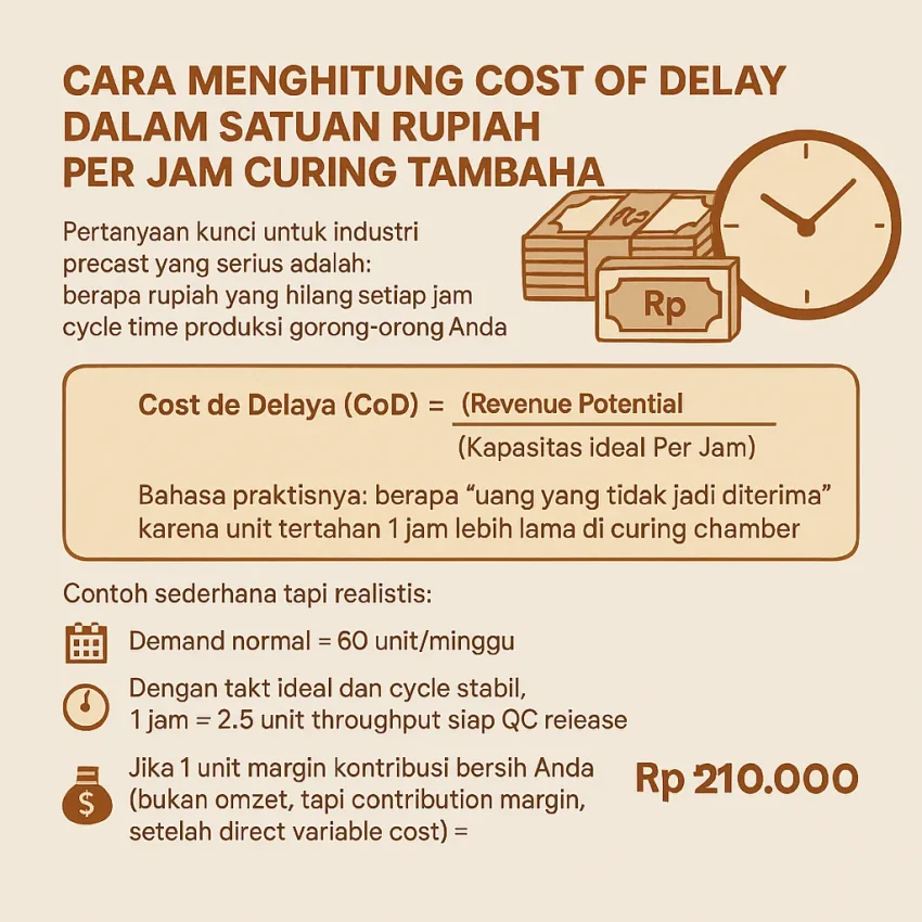 Cara Menghitung Cost of Delay dalam Satuan Rupiah per Jam Curing Tambahan