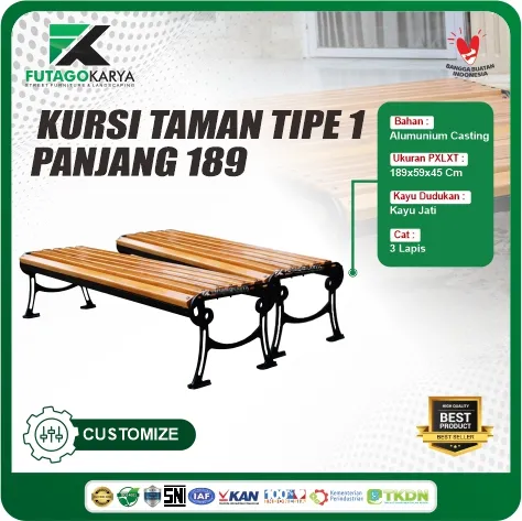 Kursi Taman Tipe 1 Panjang 189