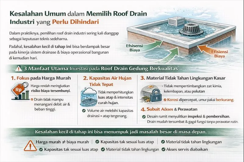 Kesalahan Umum dalam Memilih Roof Drain Industri yang Perlu Dihindari