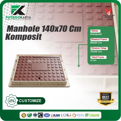 Manhole Komposit 89x69 cm