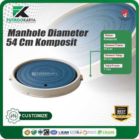 Manhole Lingkaran Dia 54 Cm