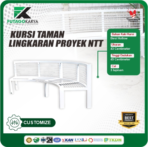 kursi taman lingkaran proyek NTT