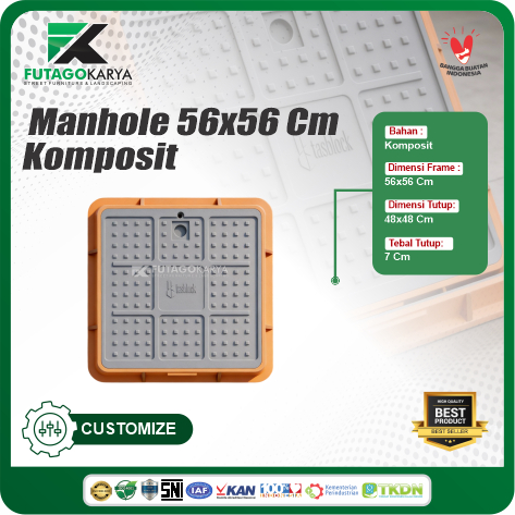 Manhole komposit 5x56 komposit tahan karat