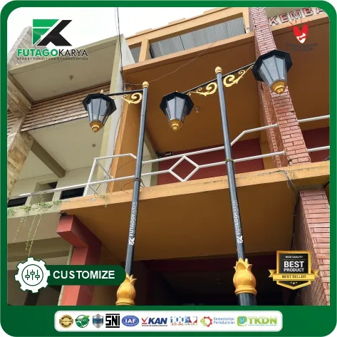 tiang lampu cabang 1 proyek nglanggeran gunung kidul