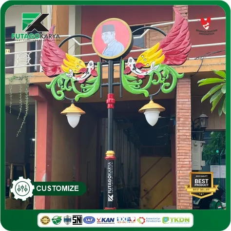 tiang lampu cabang 2blitar