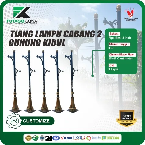 Tiang lampu taman tinggi 3 meter