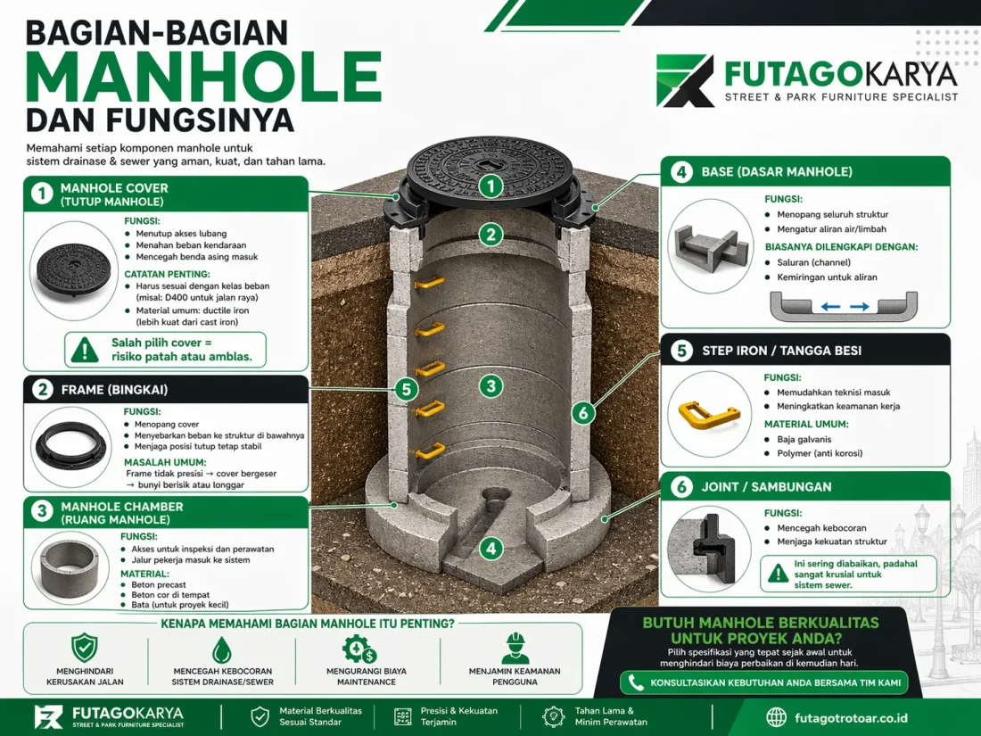 Bagian-Bagian Manhole dan Fungsinya
