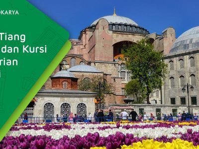 model-tiang-lampu-dan-kursi-pedestrian-di-turki