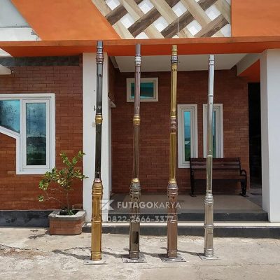 Tiang Lampu Stainless Steel Antik