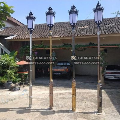 tiang lampu stainless steel minimalis